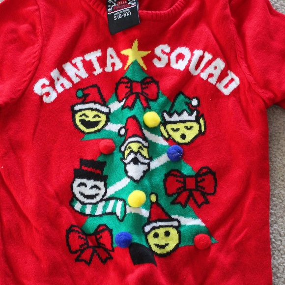 festive christmas dress, santa squad, size S (6-6x, barely worn condition - Picture 2 of 2